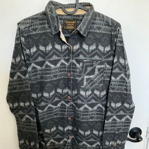 Burton aztec southwestern patterned cotton button-down shirt, size small